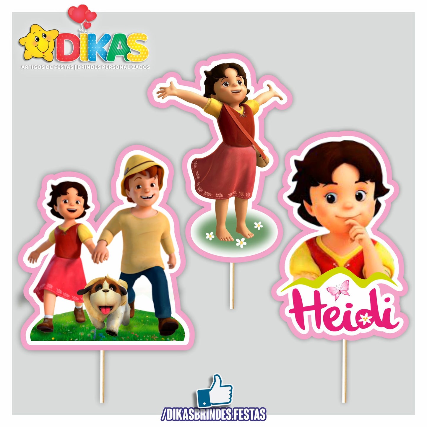 FIGURAS DECORATIVAS PARA BOLO - HEIDI