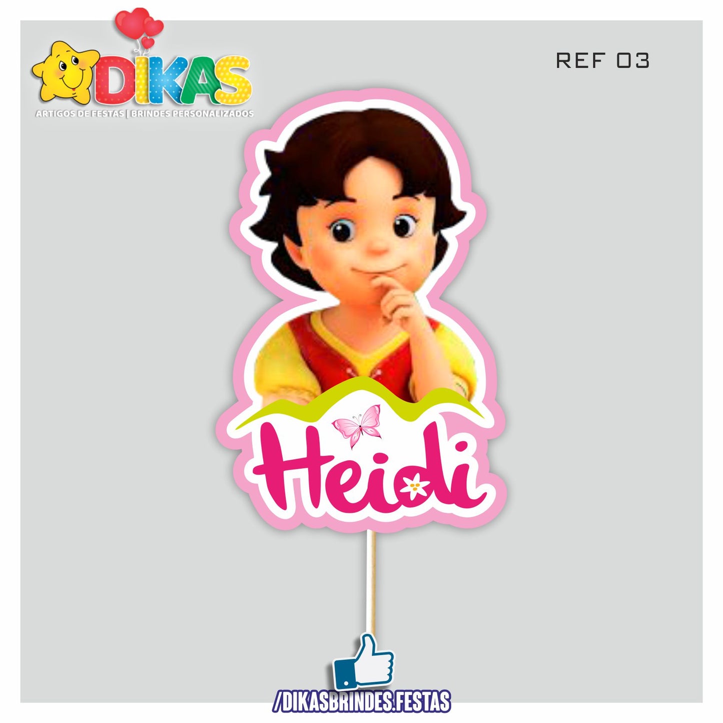 FIGURAS DECORATIVAS PARA BOLO - HEIDI