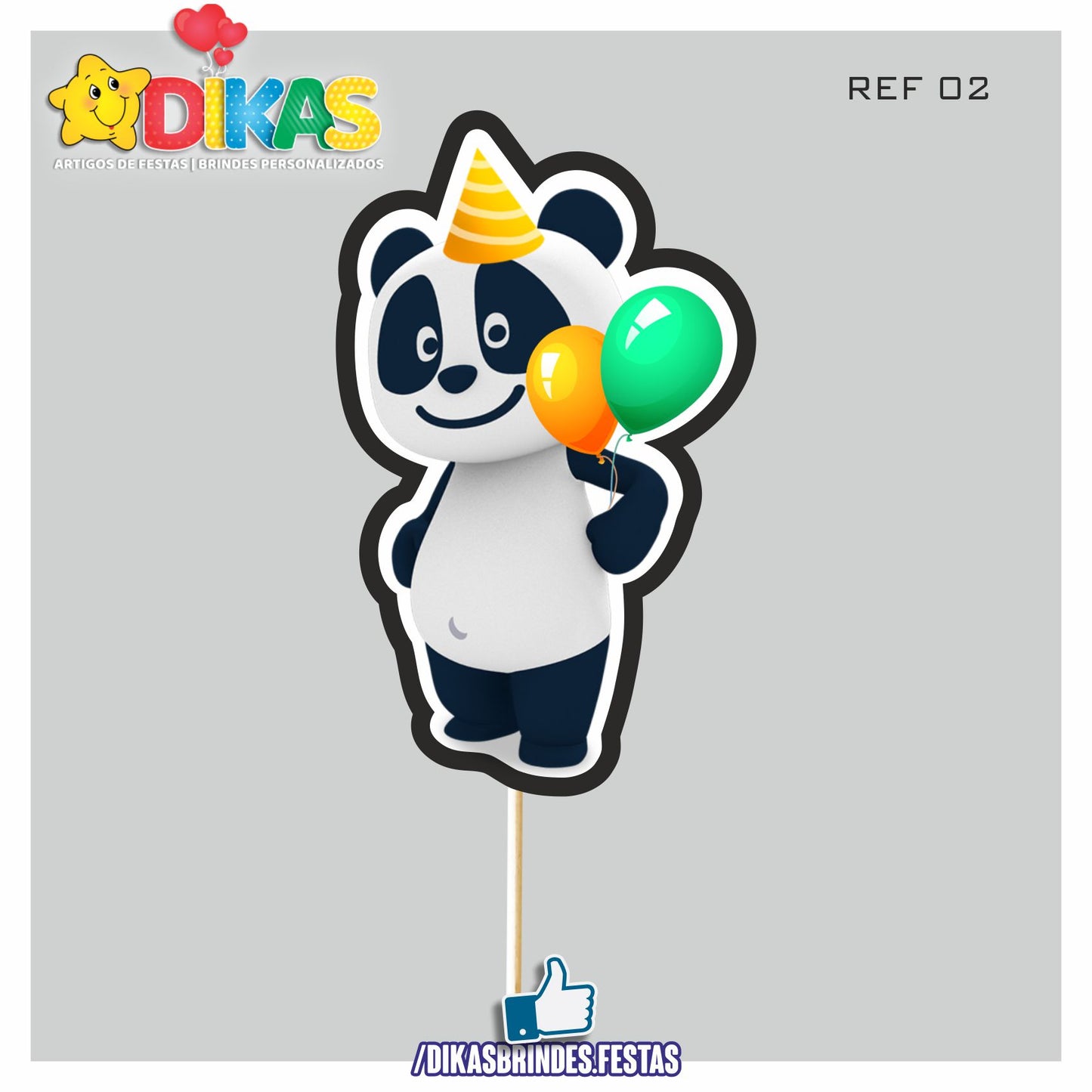 FIGURAS DECORATIVAS PARA BOLO - PANDA E OS AMIGOS
