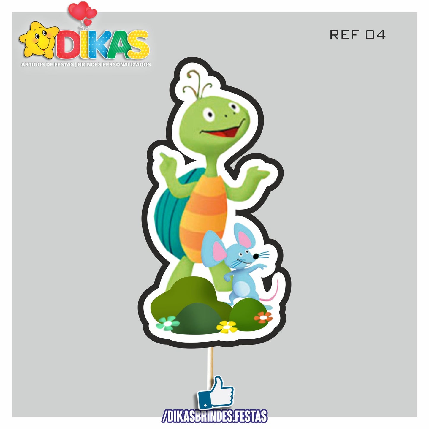 FIGURAS DECORATIVAS PARA BOLO - PANDA E OS AMIGOS