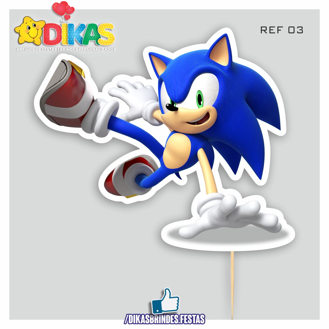 FIGURAS DECORATIVAS PARA BOLO - SONIC