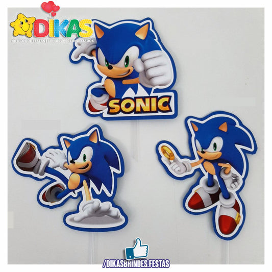 FIGURAS DECORATIVAS PARA BOLO - SONIC