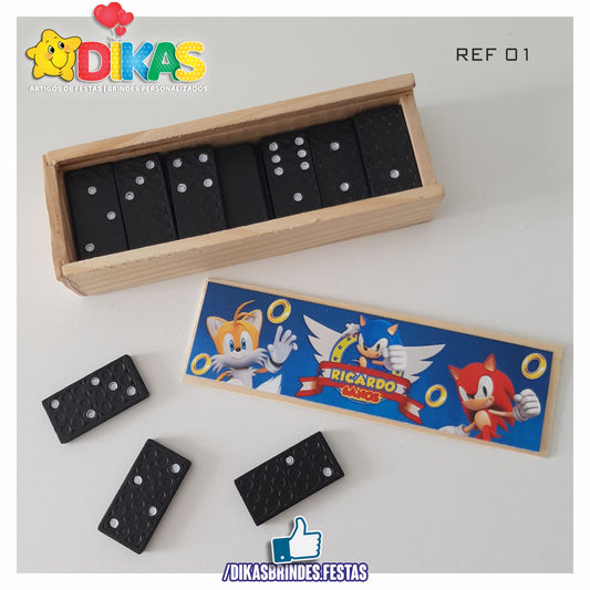 DOMINÓ C/ CAIXINHA PERSONALIZADA - SONIC