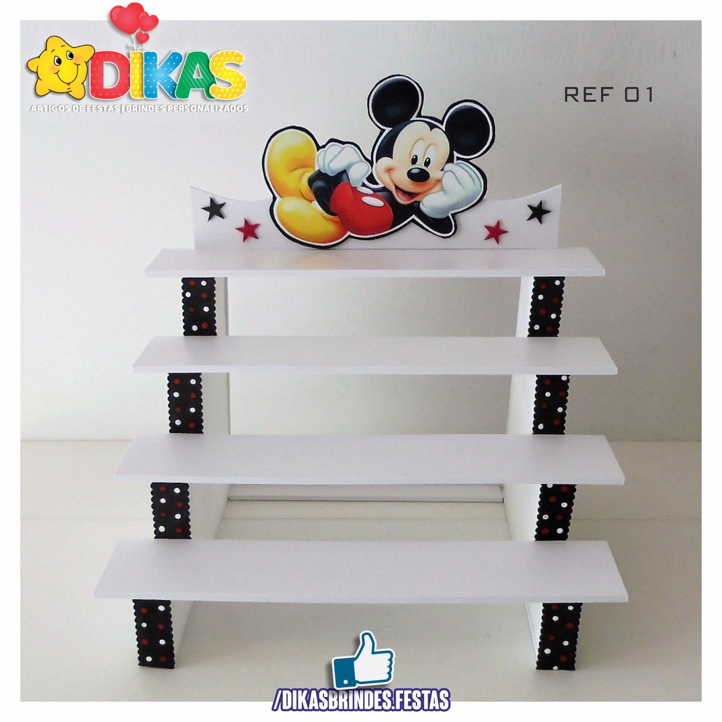 SUPORTE "ESCADOTE" PARA DOCES (4 DEGRAUS) - MICKEY