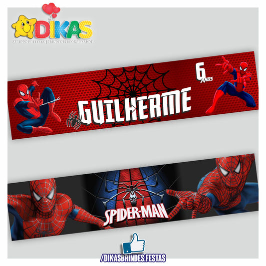 FAIXA TEMÁTICA E/OU PERSONALIZADA - HOMEM ARANHA
