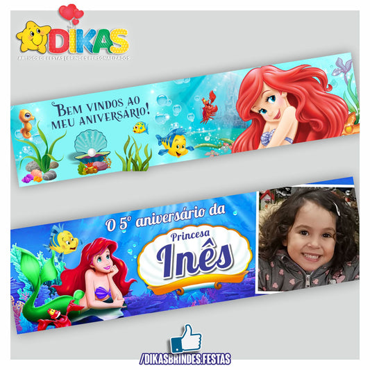 FAIXA TEMÁTICA E/OU PERSONALIZADA - PEQUENA SEREIA