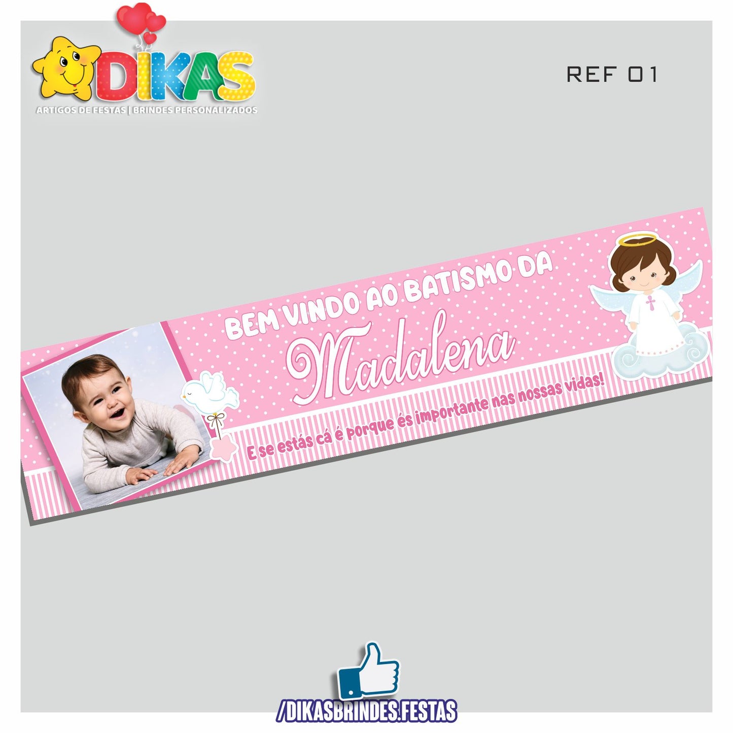 FAIXA TEMÁTICA E/OU PERSONALIZADA - BATIZADO