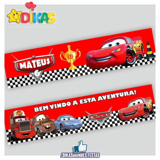 FAIXA TEMÁTICA E/OU PERSONALIZADA - CARS