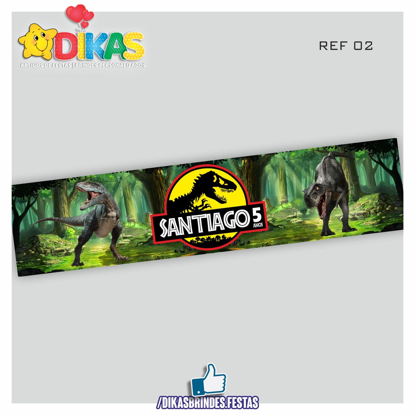 FAIXA TEMÁTICA E/OU PERSONALIZADA - DINOSSAUROS