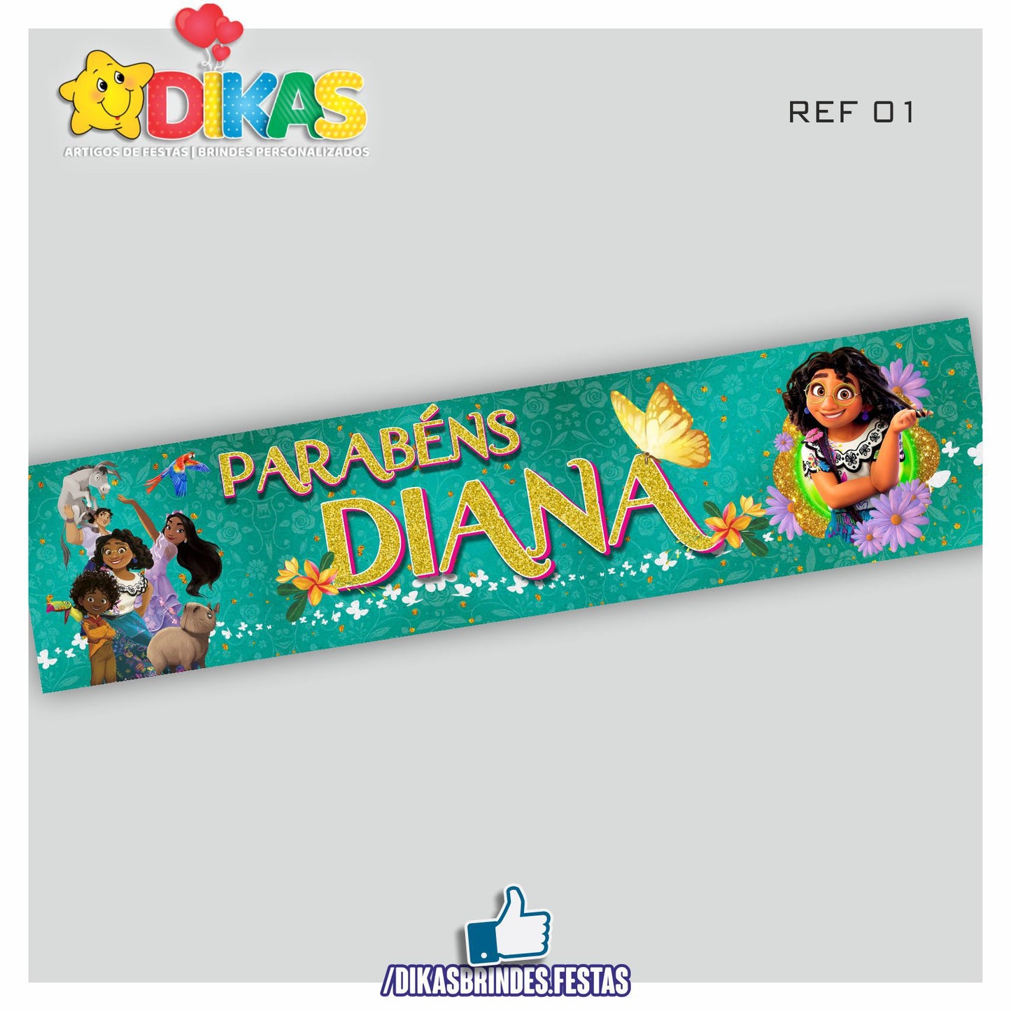 FAIXA TEMÁTICA E/OU PERSONALIZADA - ENCANTO