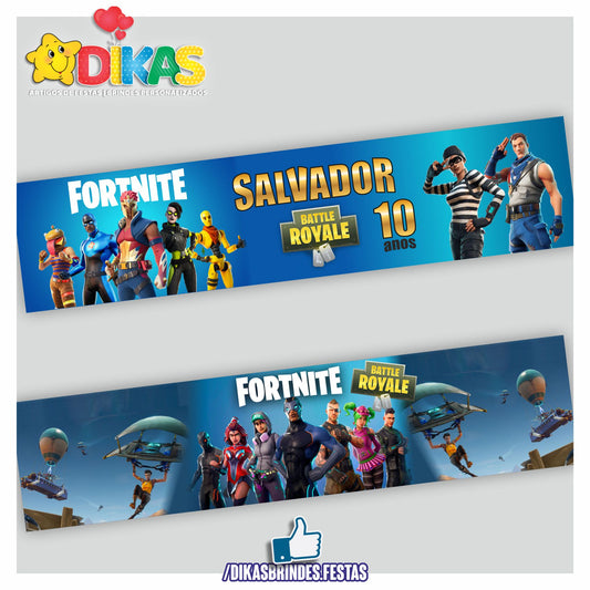 FAIXA TEMÁTICA E/OU PERSONALIZADA - FORTNITE