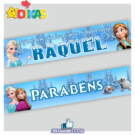 FAIXA TEMÁTICA E/OU PERSONALIZADA - FROZEN