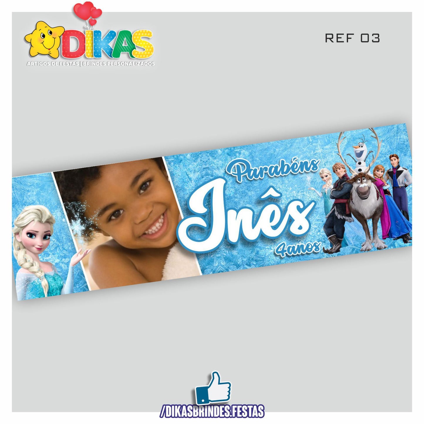 FAIXA TEMÁTICA E/OU PERSONALIZADA - FROZEN