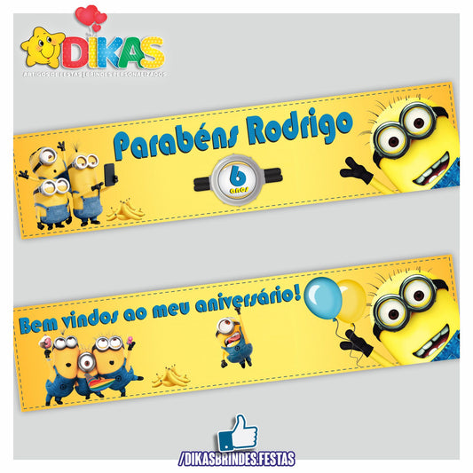 FAIXA TEMÁTICA E/OU PERSONALIZADA - MINIONS
