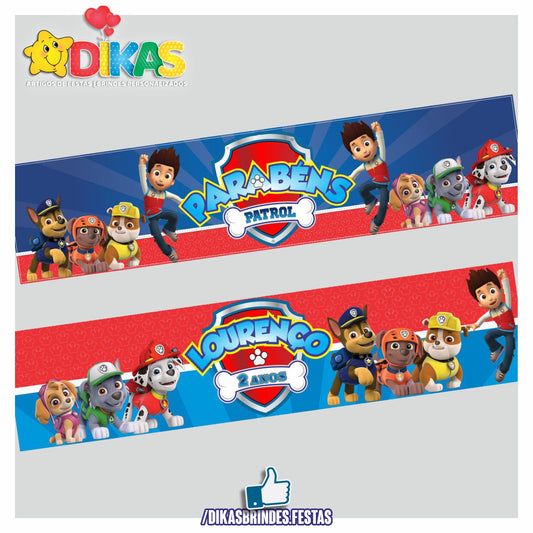 FAIXA TEMÁTICA E/OU PERSONALIZADA - PATRULHA PATA