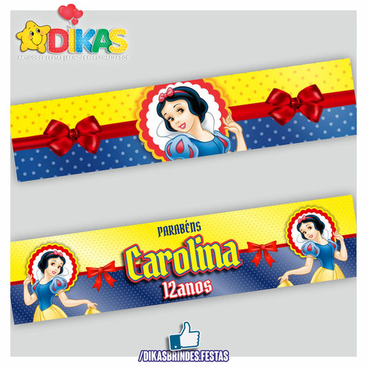 FAIXA TEMÁTICA E/OU PERSONALIZADA - BRANCA DE NEVE
