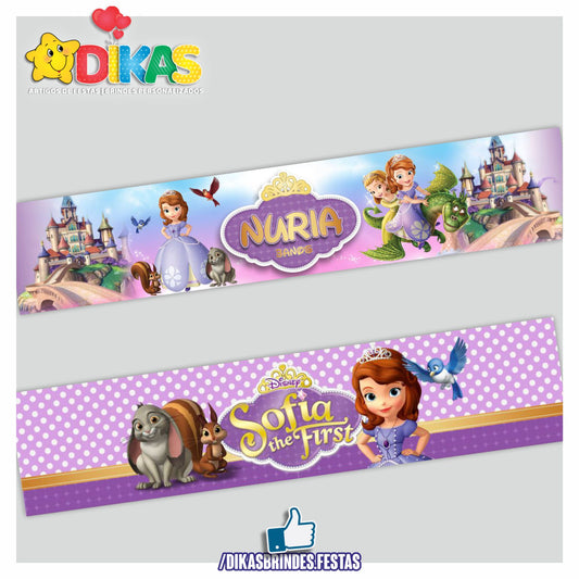 FAIXA TEMÁTICA E/OU PERSONALIZADA - PRINCESA SOFIA