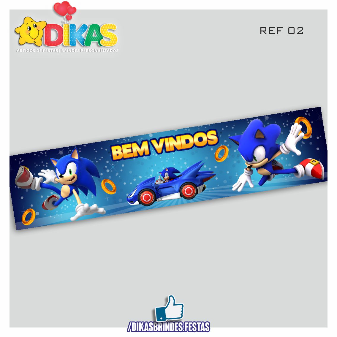 FAIXA TEMÁTICA E/OU PERSONALIZADA - SONIC