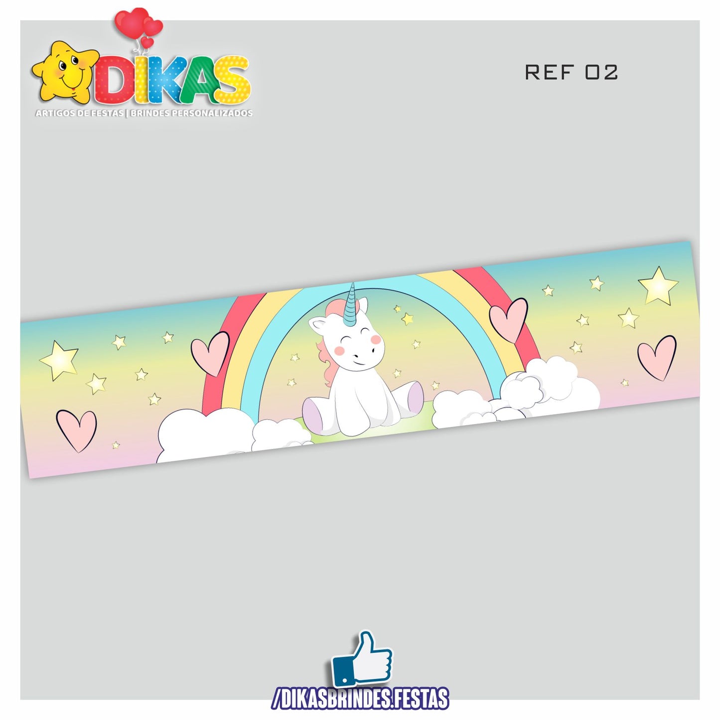 FAIXA TEMÁTICA E/OU PERSONALIZADA - UNICÓRNIO