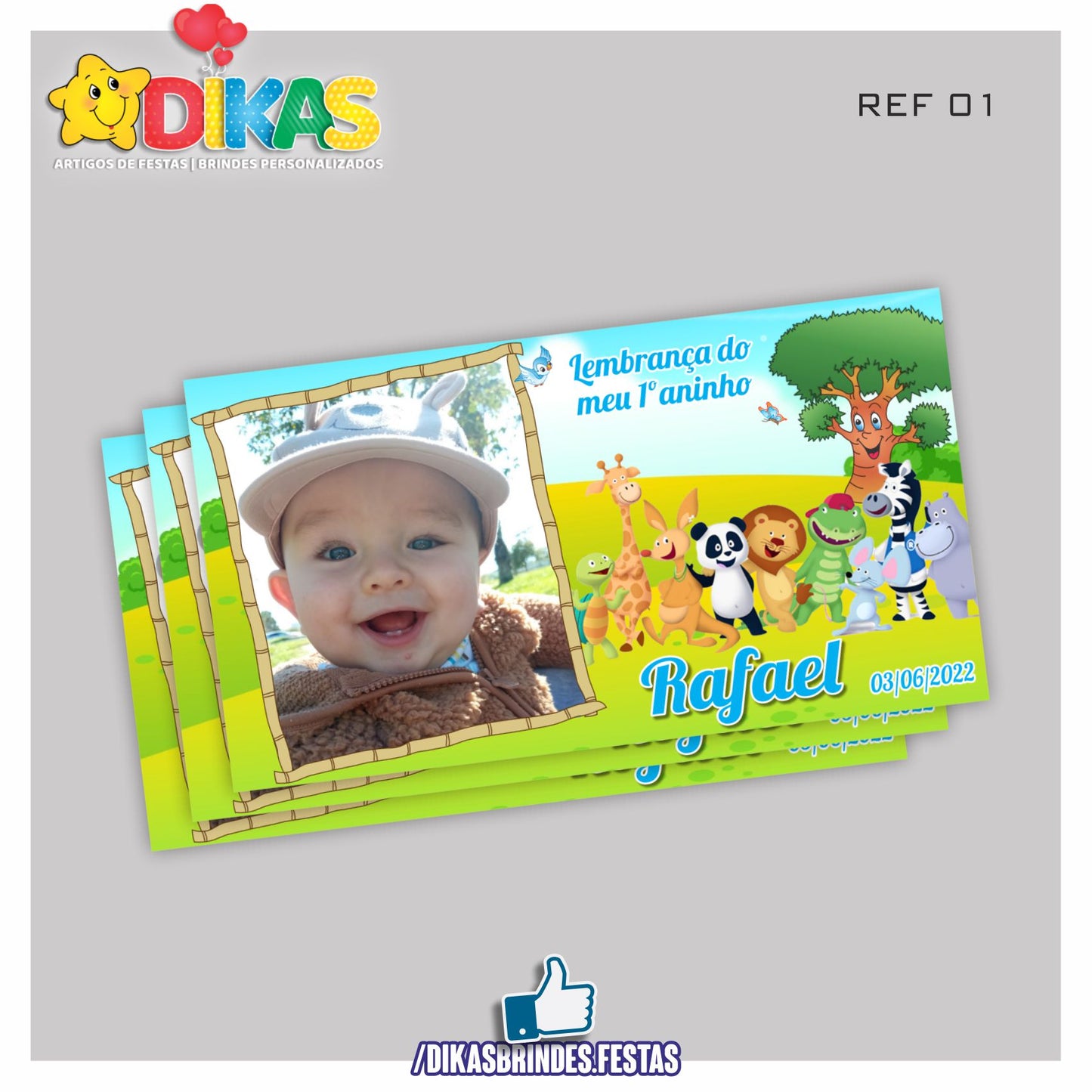 IMAN PERSONALIZADO - PANDA E OS AMIGOS