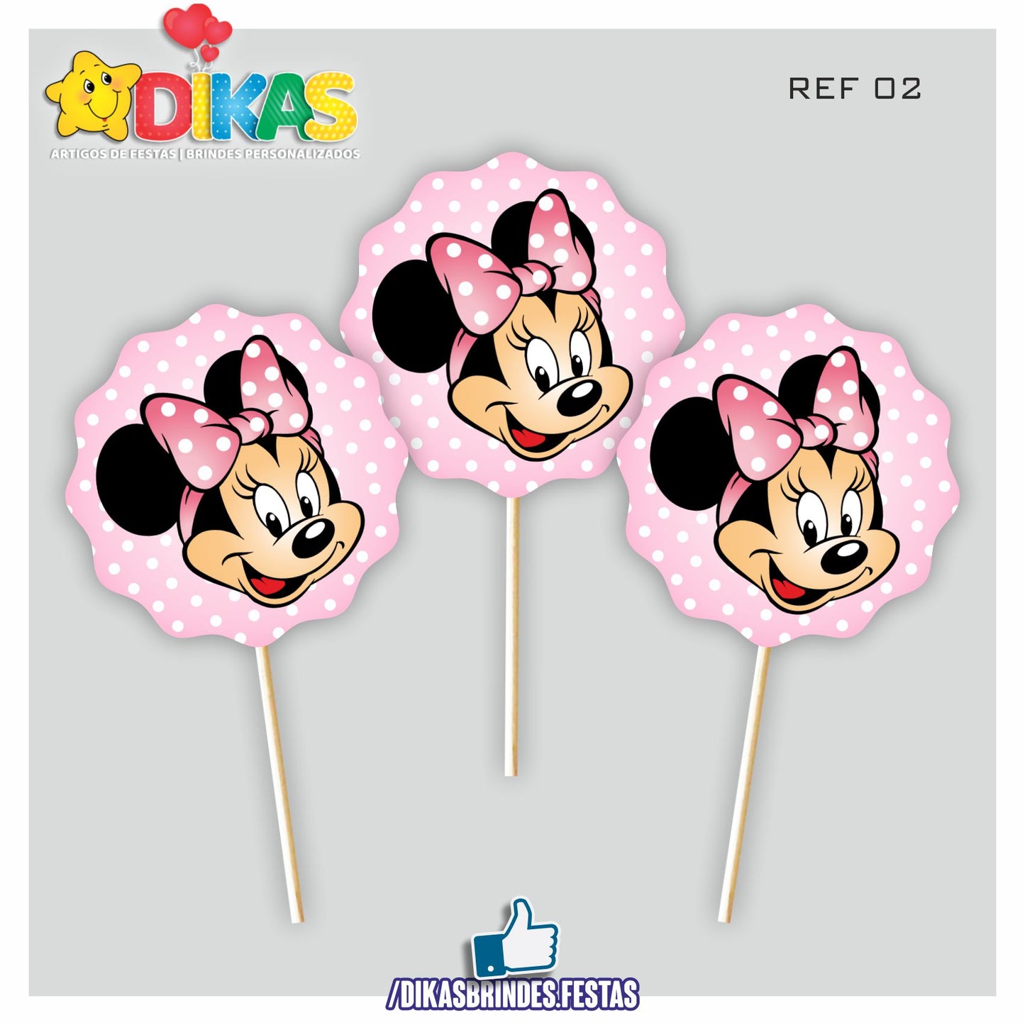 TOPPERS SIMPLES - MINNIE ROSA