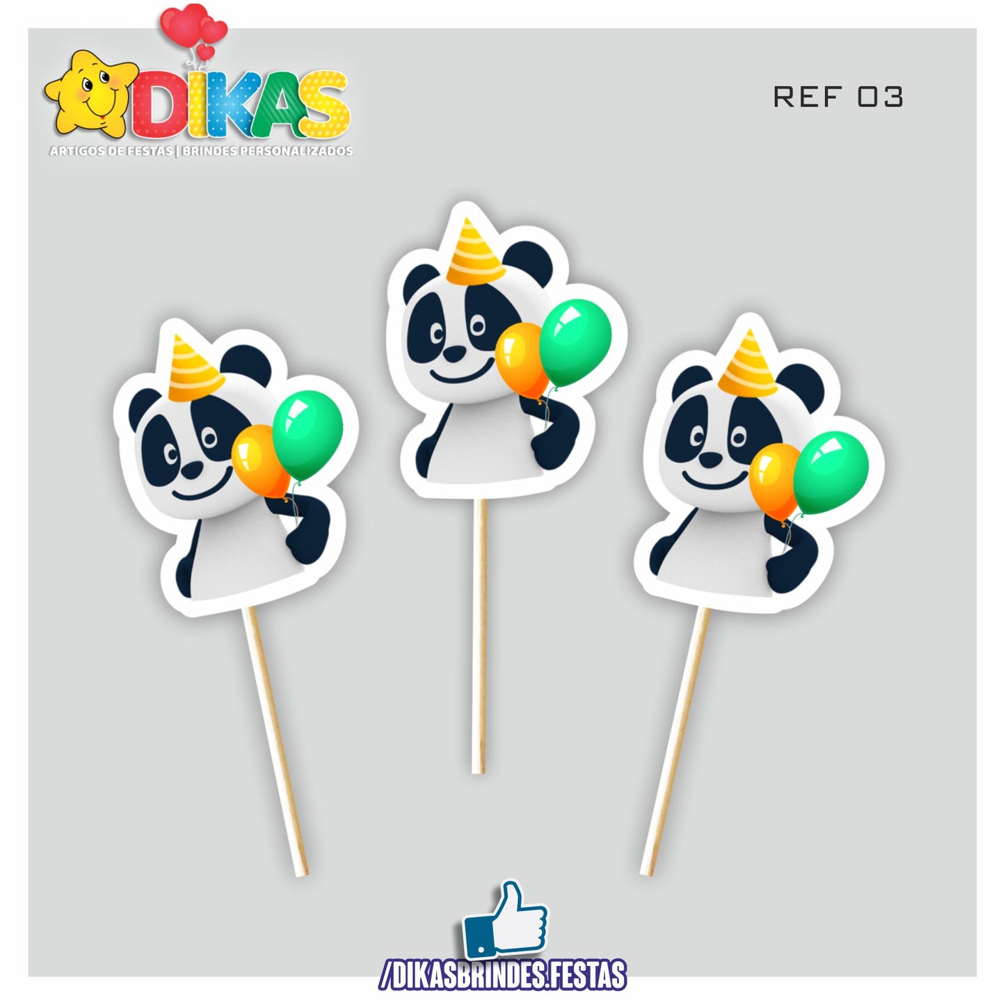 TOPPERS SIMPLES - PANDA E OS AMIGOS