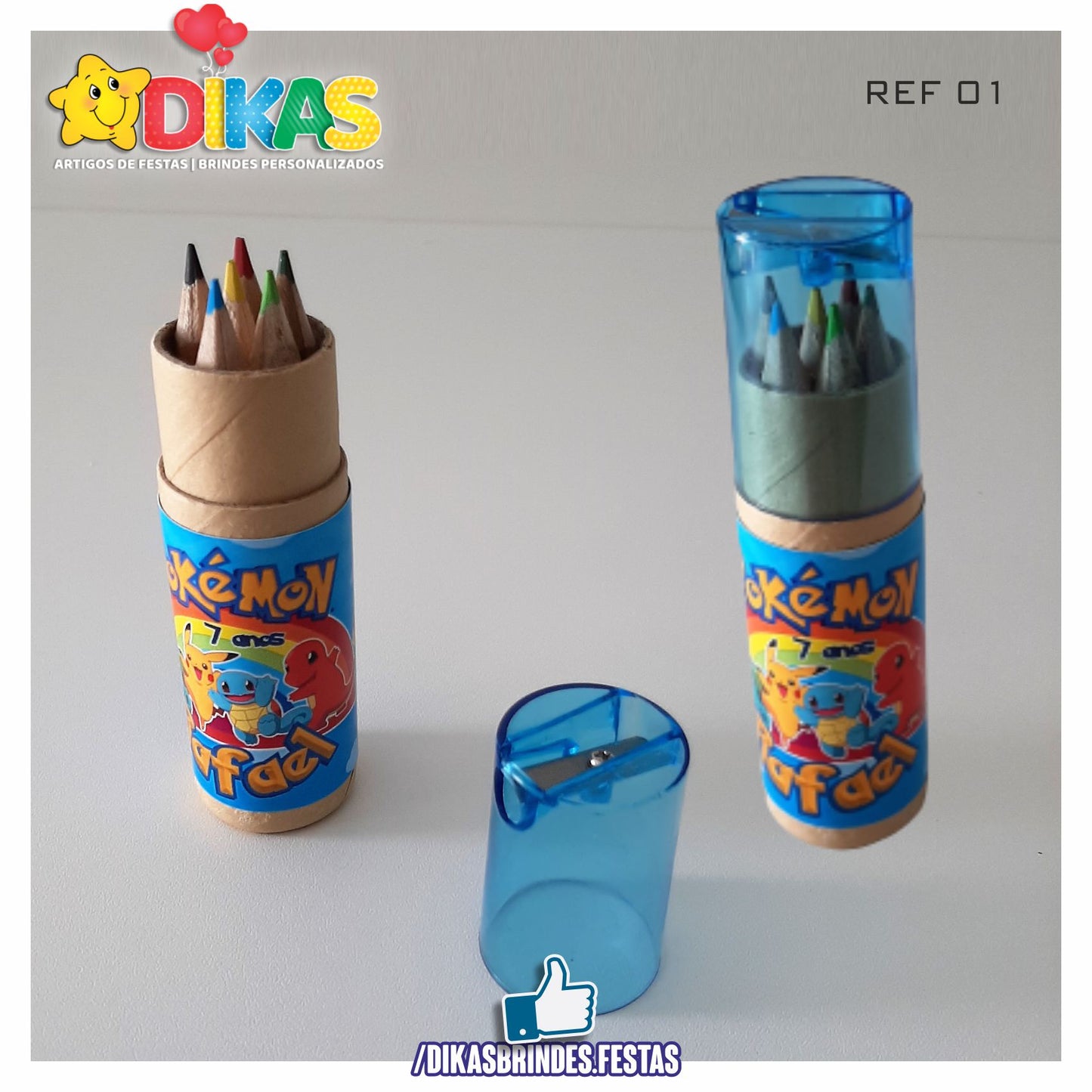 ESTOJO PERSONALIZADO LÁPIS E AFIA - POKÉMON