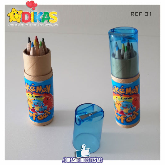 ESTOJO PERSONALIZADO LÁPIS E AFIA - POKÉMON