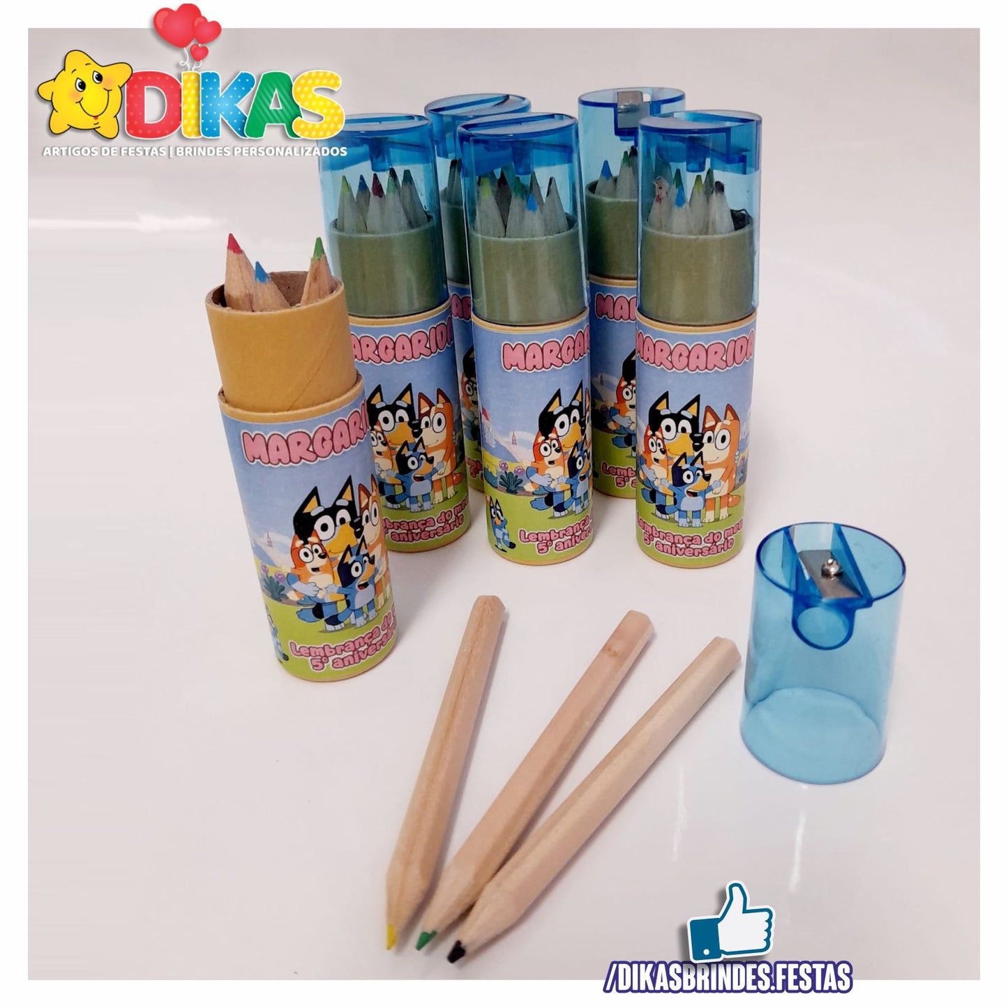ESTOJO PERSONALIZADO LÁPIS E AFIA - BLUEY