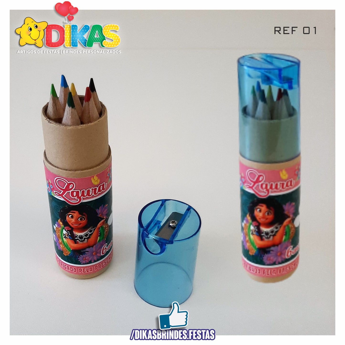 ESTOJO PERSONALIZADO LÁPIS E AFIA - ENCANTO