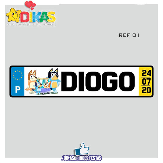 MATRICULA PERSONALIZADA - BLUEY