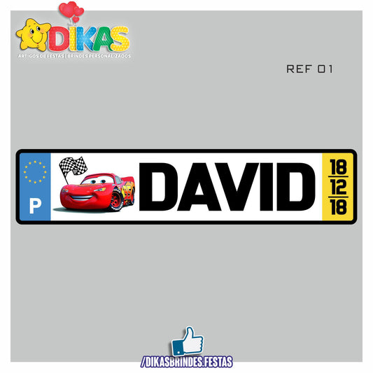 MATRICULA PERSONALIZADA - CARS