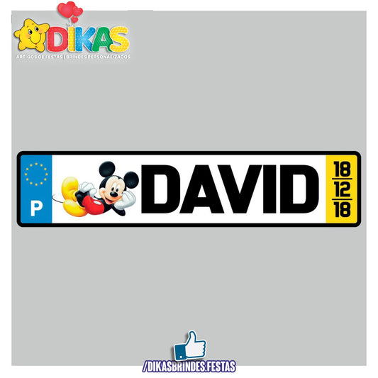 MATRICULA PERSONALIZADA - MICKEY