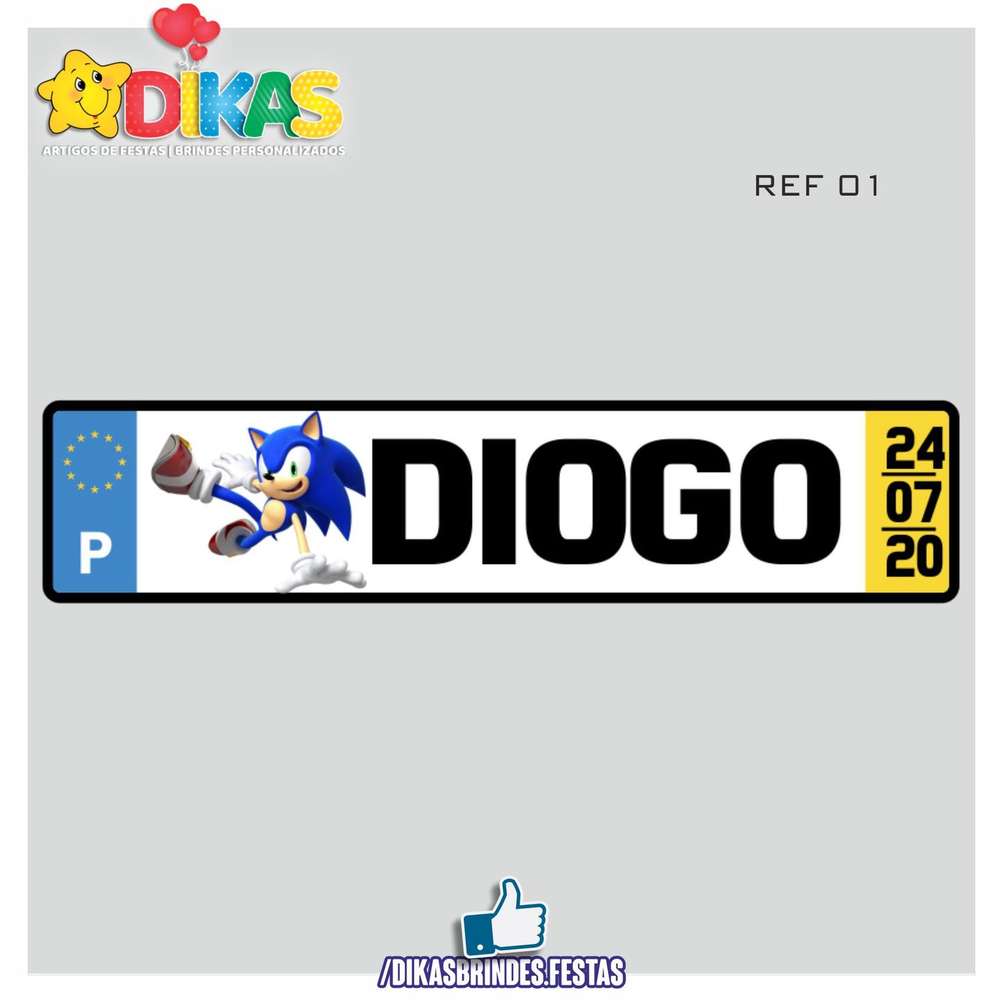 MATRICULA PERSONALIZADA - SONIC
