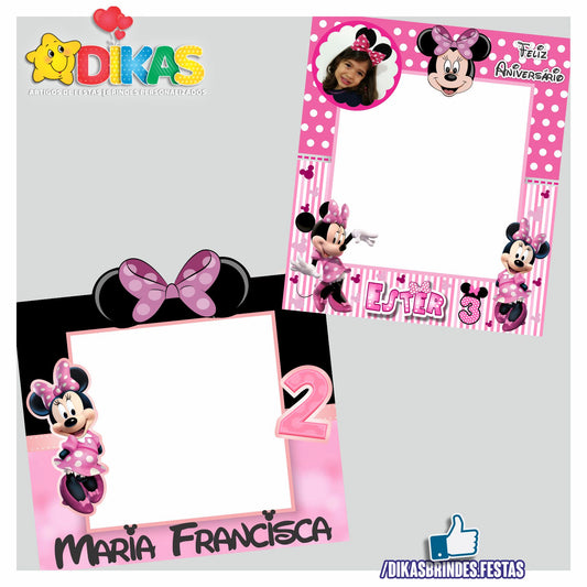 MOLDURA PARA FOTOS - MINNIE ROSA