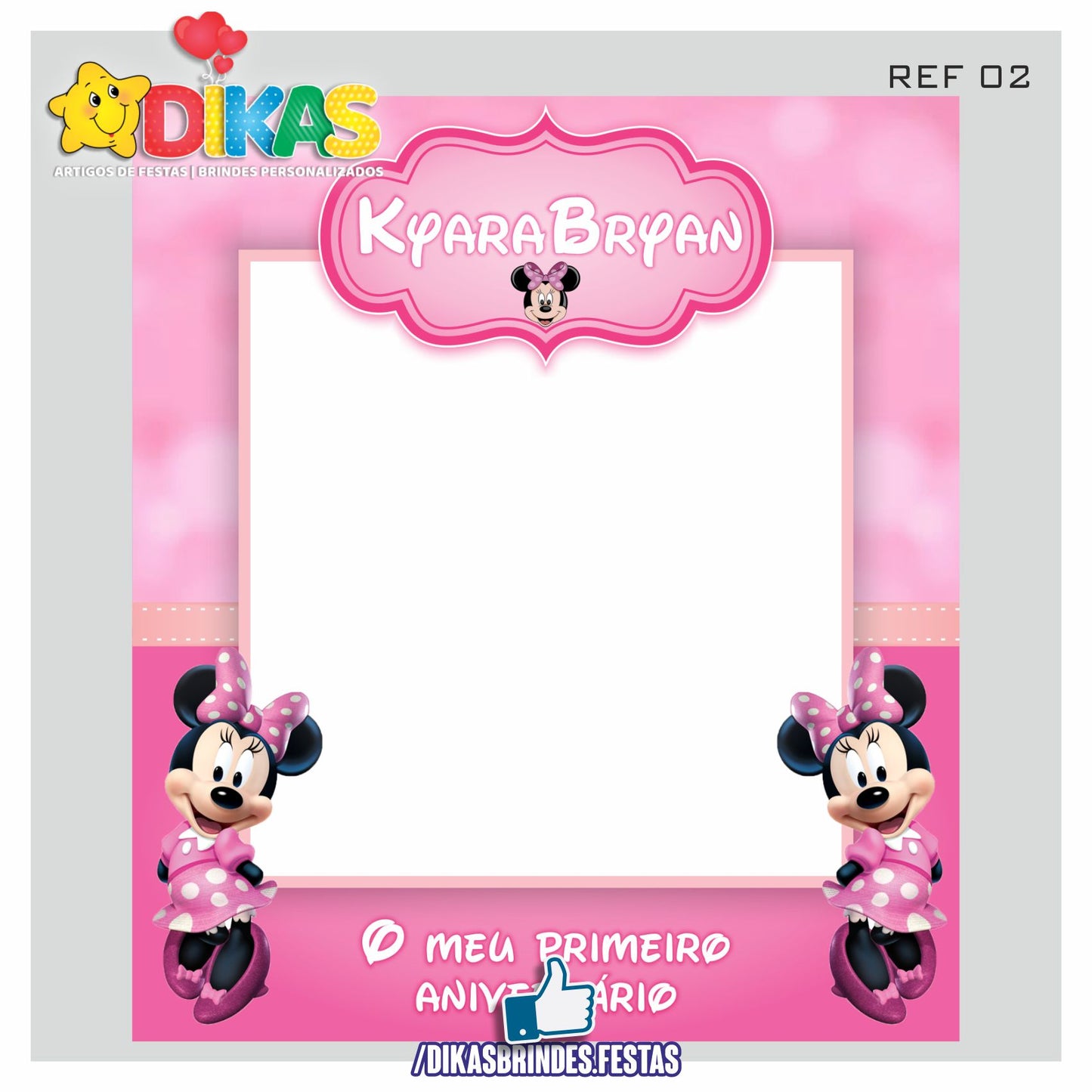 MOLDURA PARA FOTOS - MINNIE ROSA