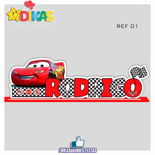NOME DECORATIVO - CARS