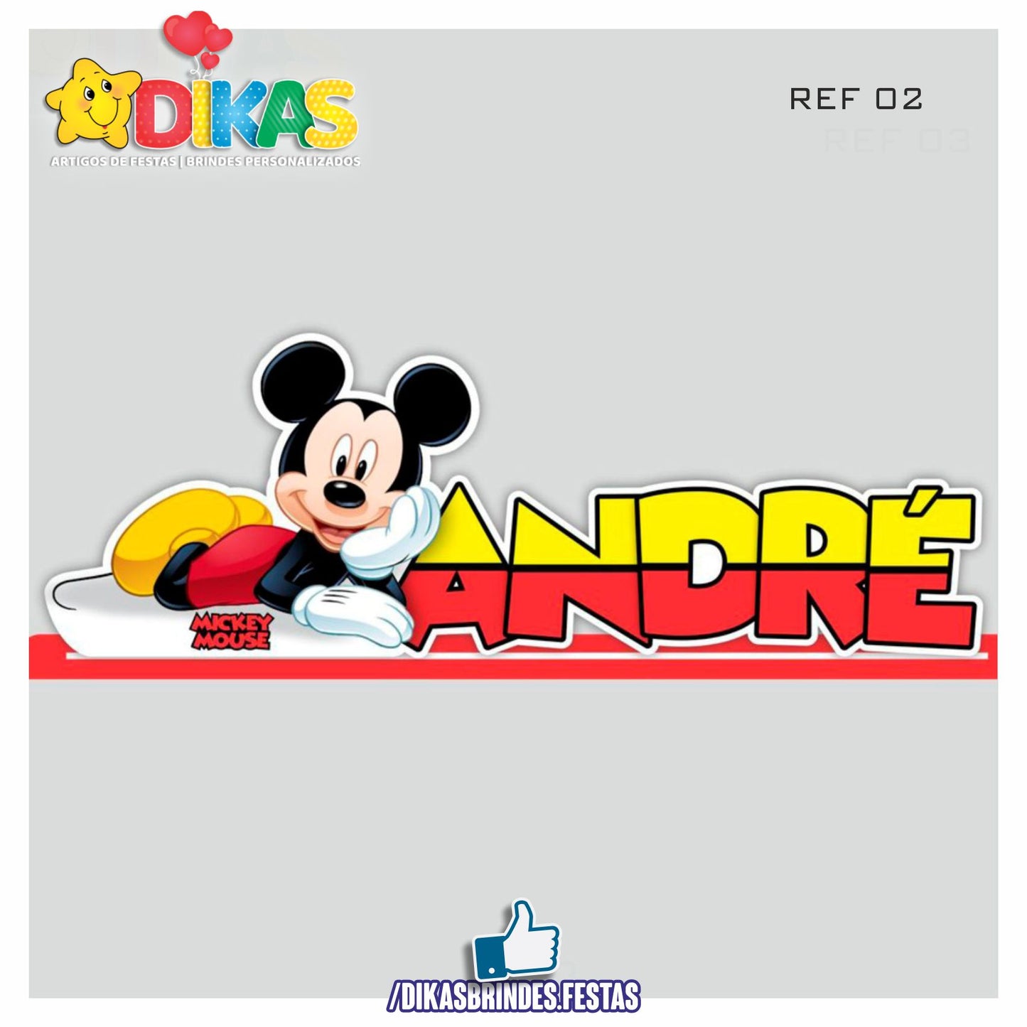 NOME DECORATIVO - MICKEY
