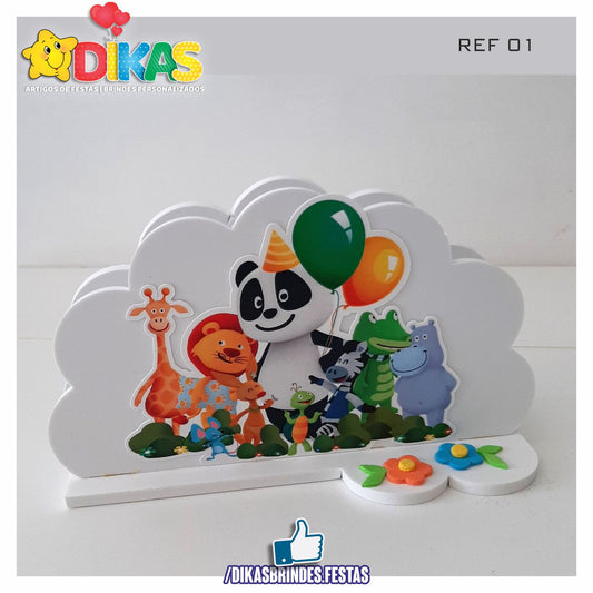 PORTA-GUARDANAPO EM PVC - PANDA E OS AMIGOS