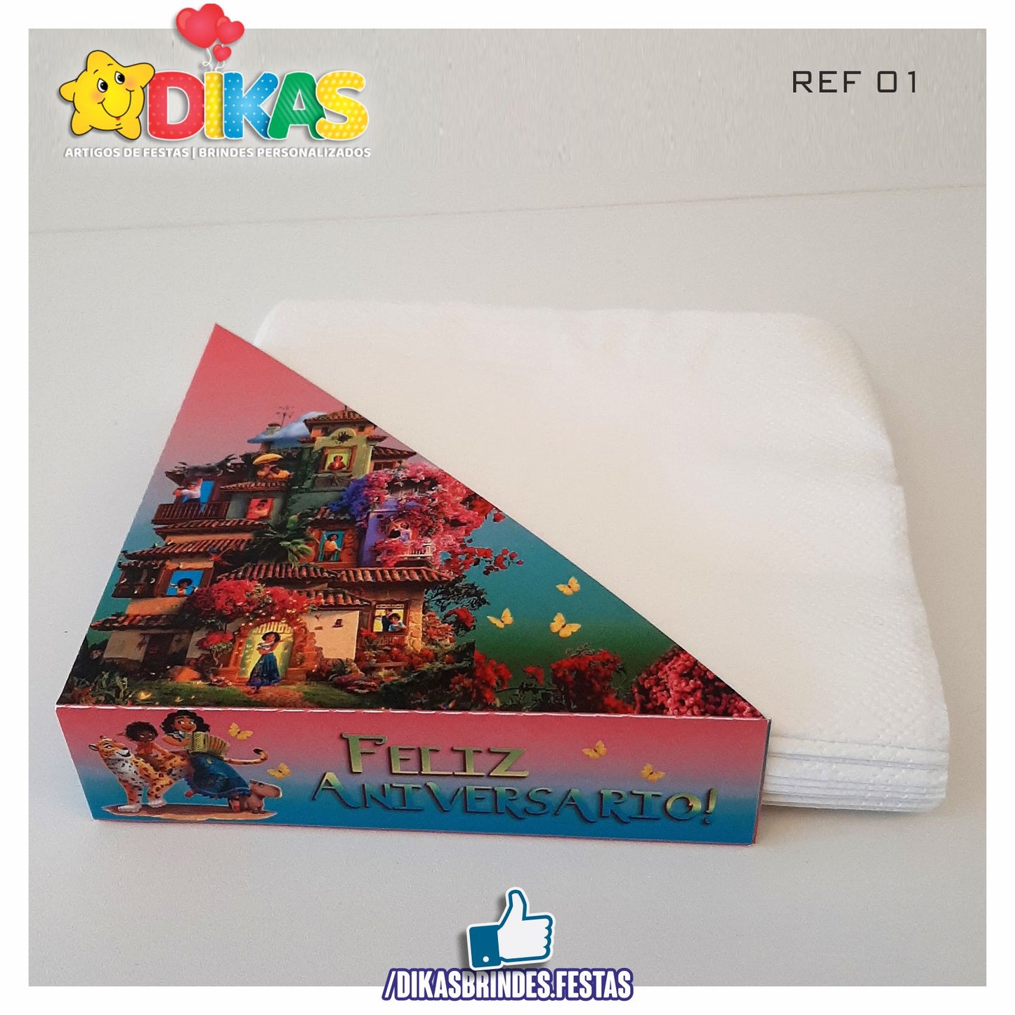 PORTA-GUARDANAPO EM PAPEL - ENCANTO
