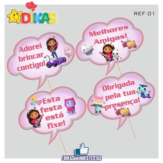 PLAQUINHAS DIVERTIDAS P/ FOTOS - GABBY