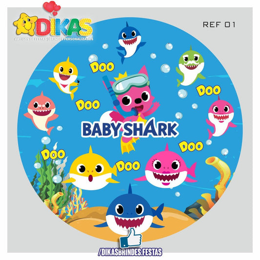 PAINEL CENÁRIO REDONDO - BABY SHARK
