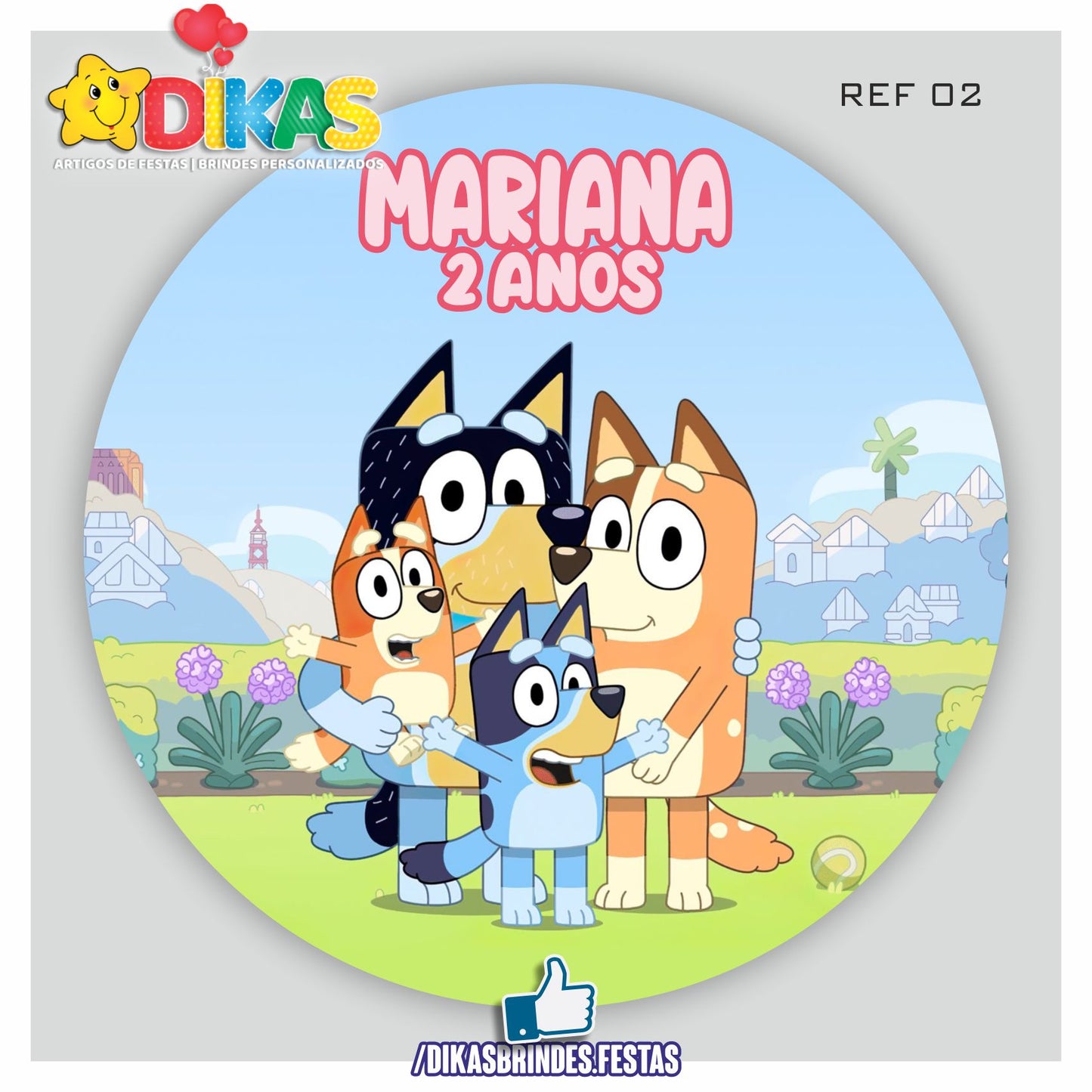 PAINEL CENÁRIO REDONDO - BLUEY