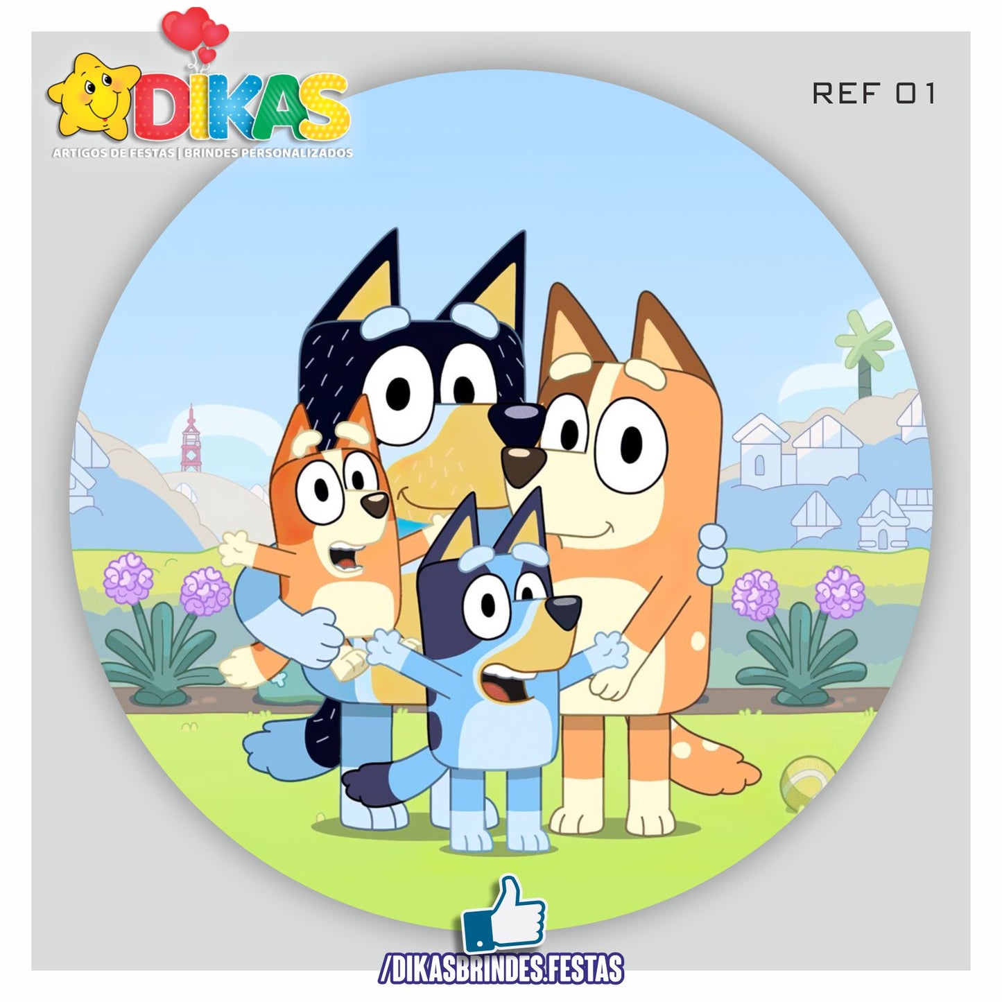 PAINEL CENÁRIO REDONDO - BLUEY