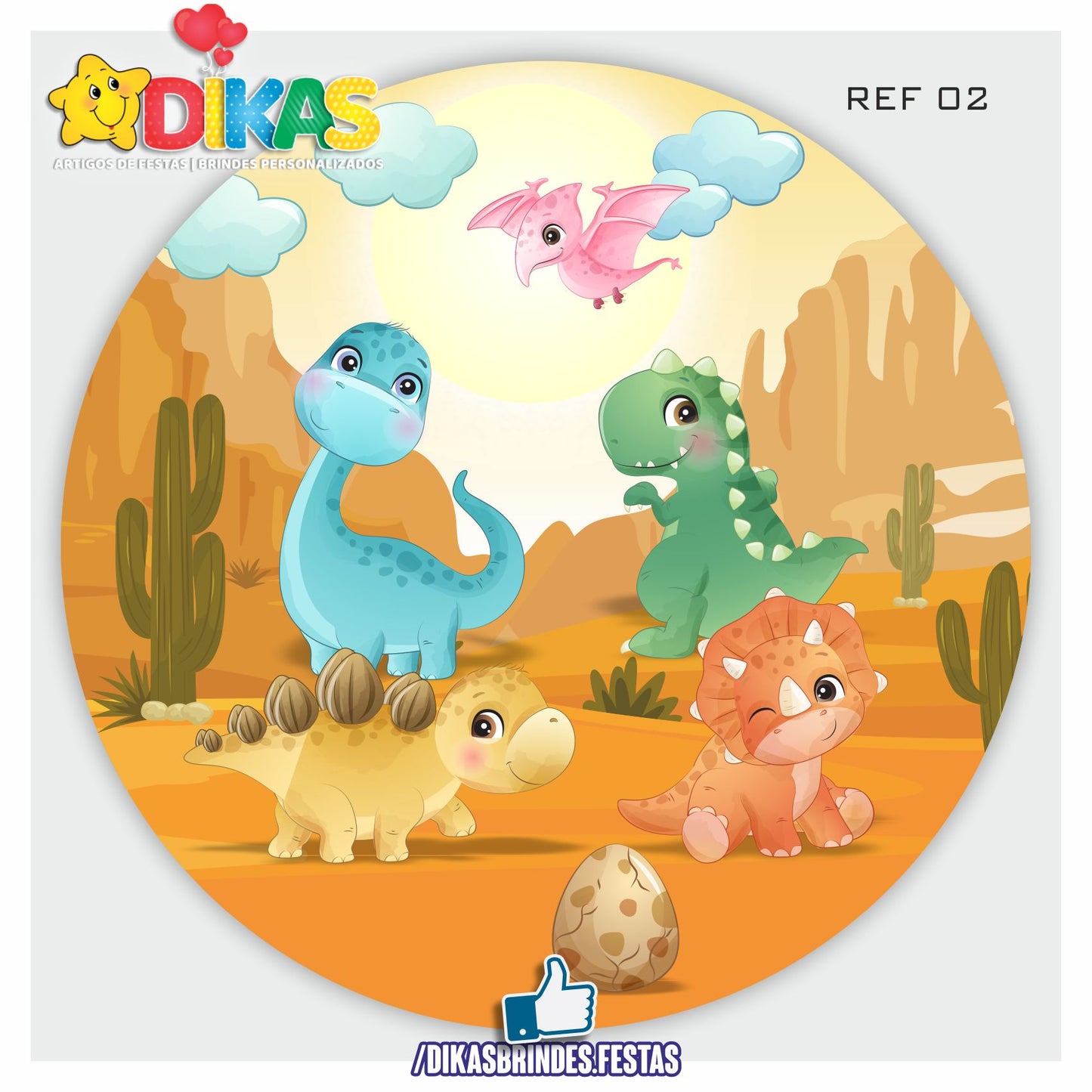 PAINEL CENÁRIO REDONDO - DINOSSAUROS