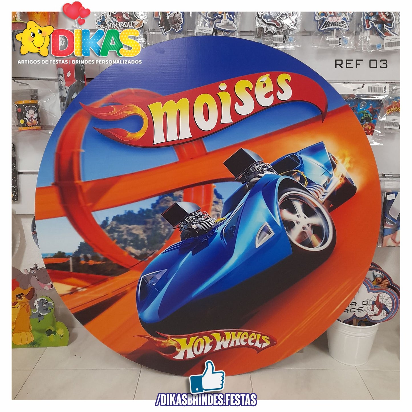 PAINEL CENÁRIO REDONDO - HOTWHEELS