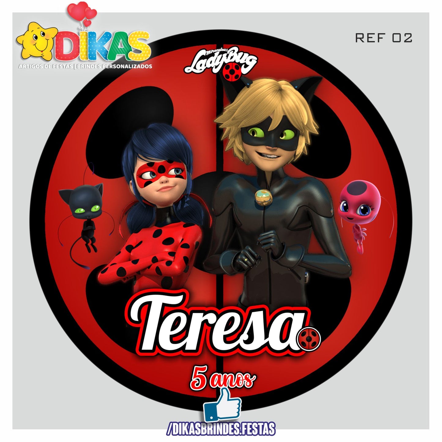 PAINEL CENÁRIO REDONDO - LADYBUG