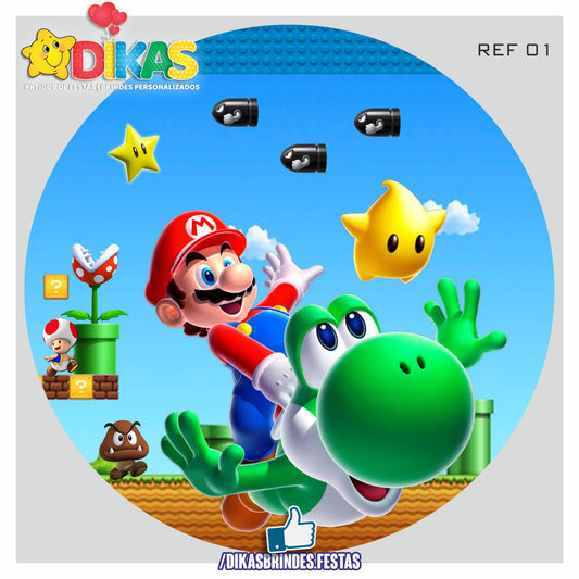 PAINEL CENÁRIO REDONDO - MARIO BROS