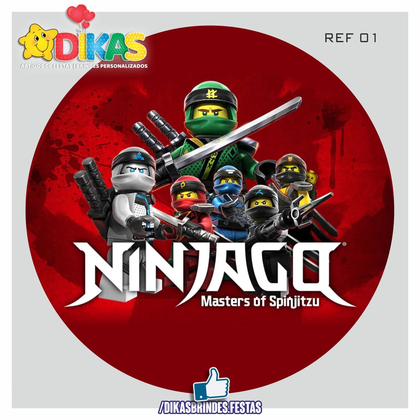 PAINEL CENÁRIO REDONDO - NINJAGO