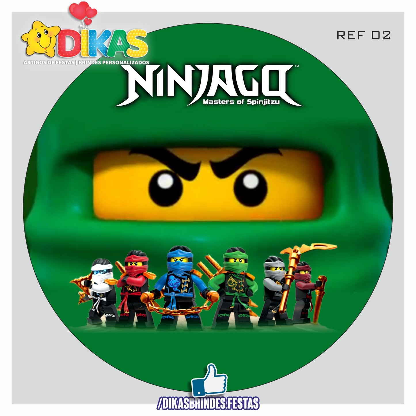 PAINEL CENÁRIO REDONDO - NINJAGO